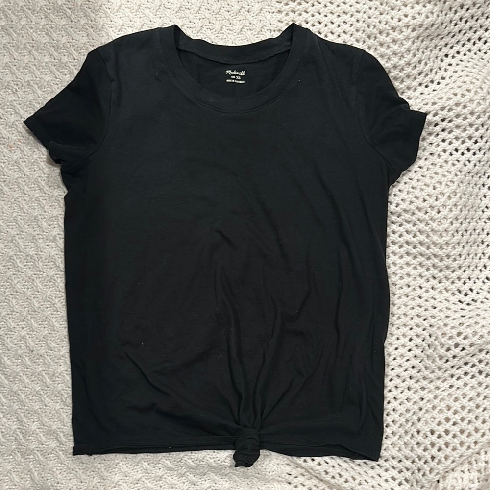 MADEWELL WOMENS XS 100%COTTONClassic Black T-Shirt